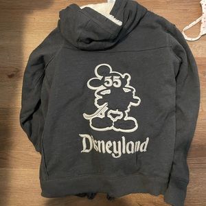 Sherpa lined Disneyland 55 unique rare zip hoodie size small!